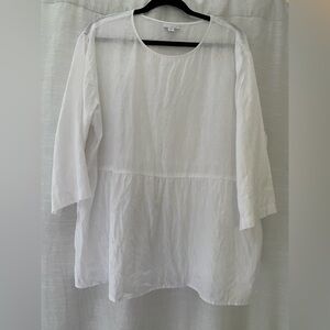 Pure Jill women’s linen White top Pure Jill j.jill size large